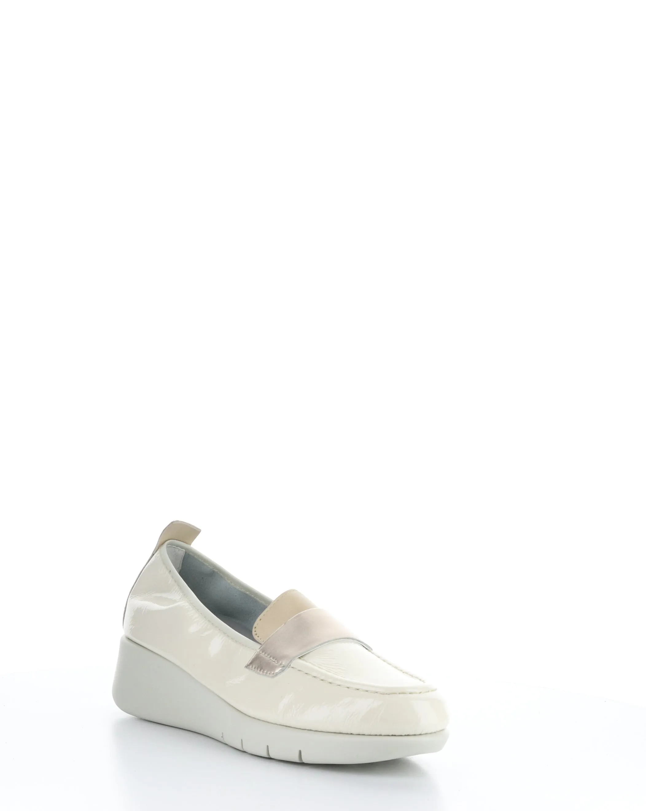 SCREEN MIXED WHITE Round Toe Shoes