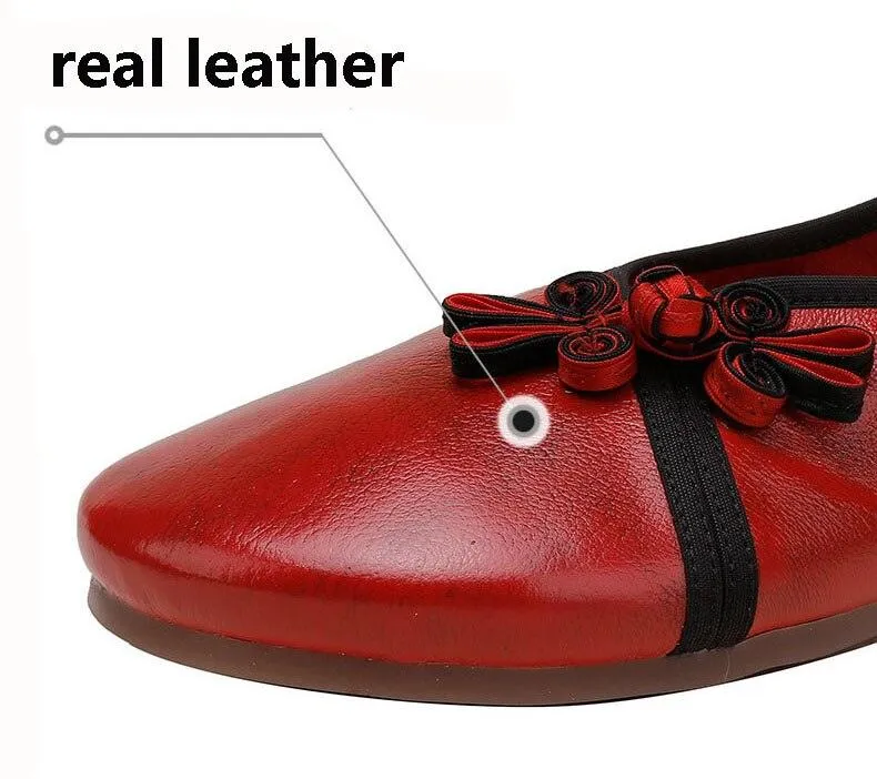 Soft Leather Flat Women's Casual Loafers - TM1241 Shoes