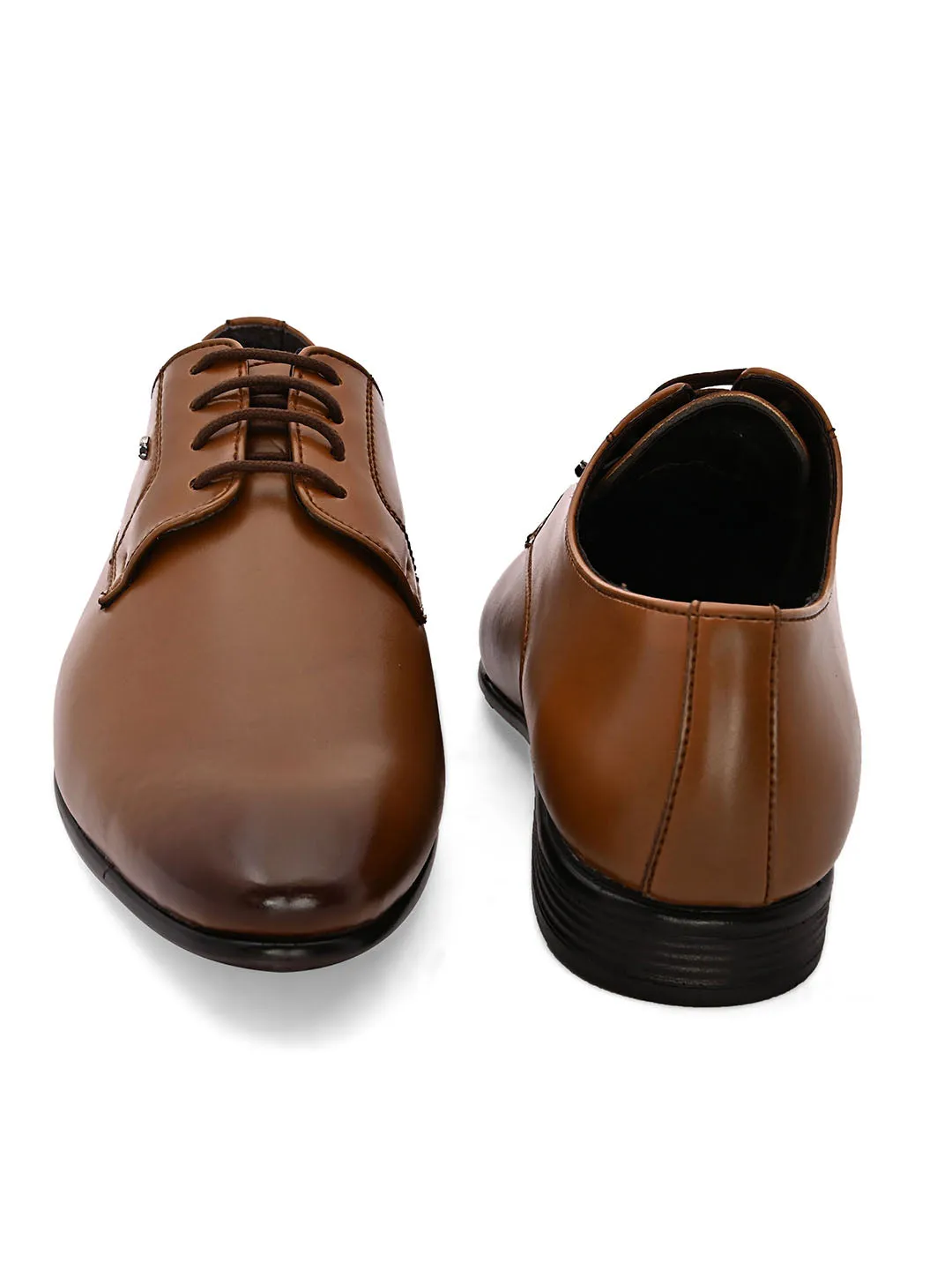 Solemn Tan Derby Shoes