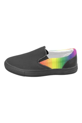 Spectral Bars Men's Slip-on Canvas Shoes (Model 019)