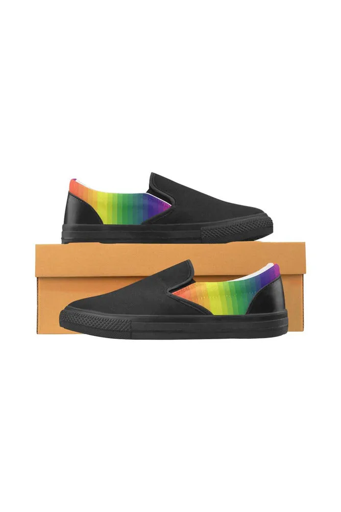 Spectral Bars Men's Slip-on Canvas Shoes (Model 019)