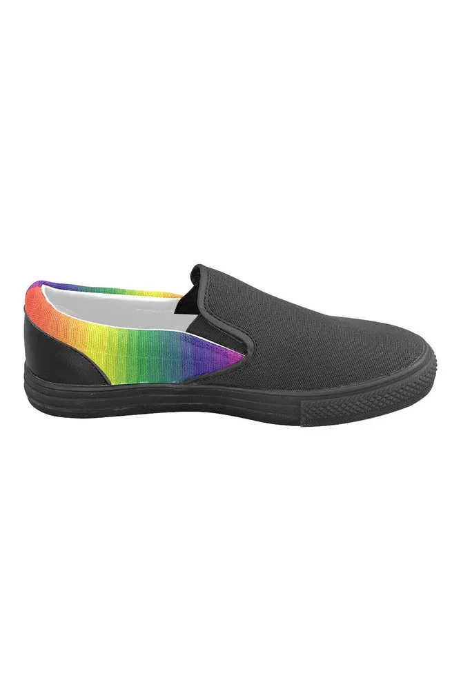 Spectral Bars Men's Slip-on Canvas Shoes (Model 019)