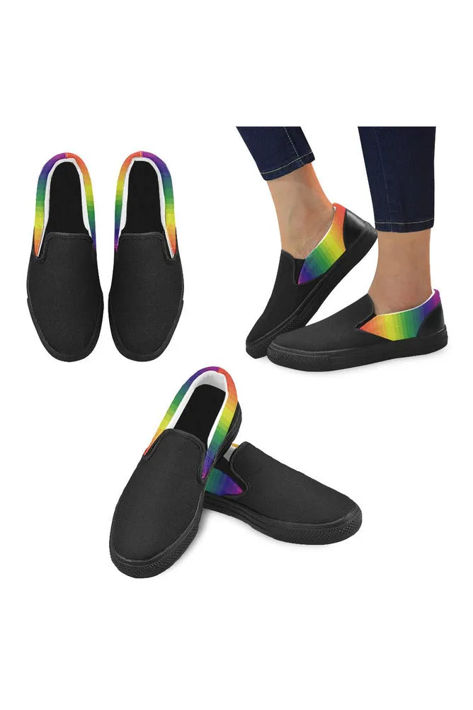 Spectral Bars Men's Slip-on Canvas Shoes (Model 019)