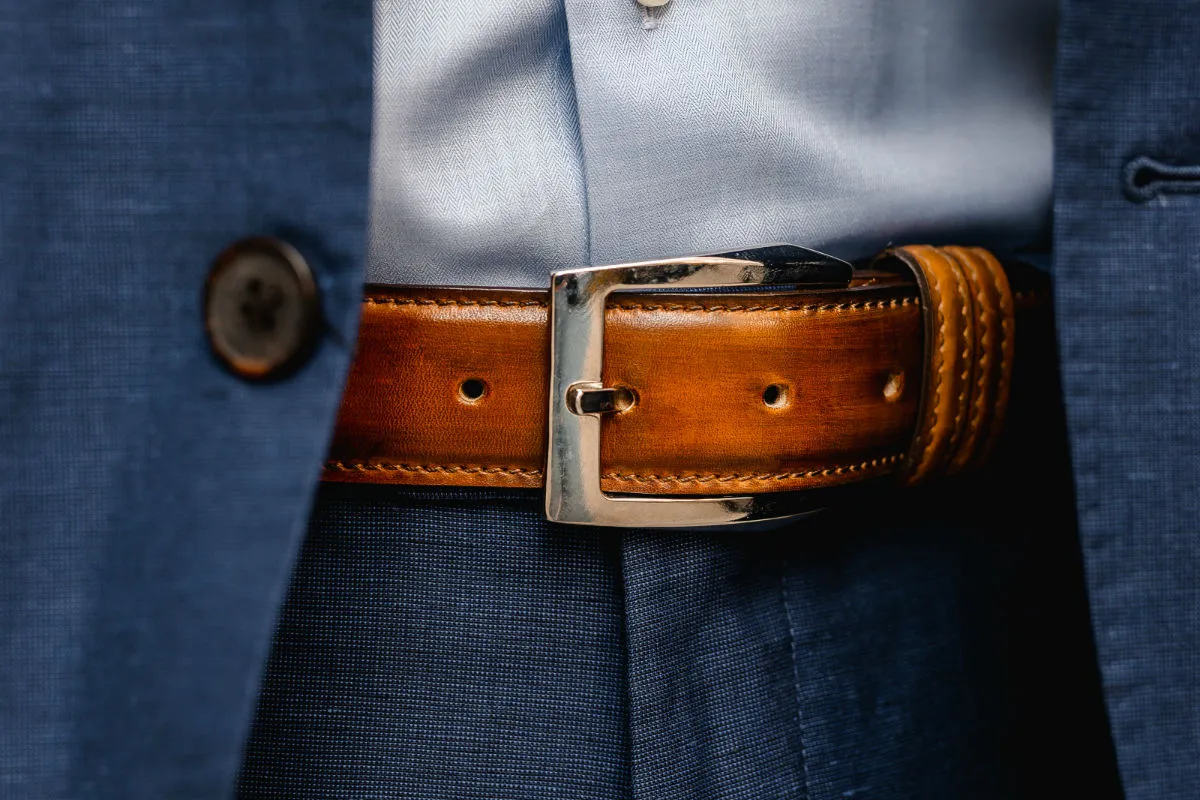 Tobacco Leather Belt