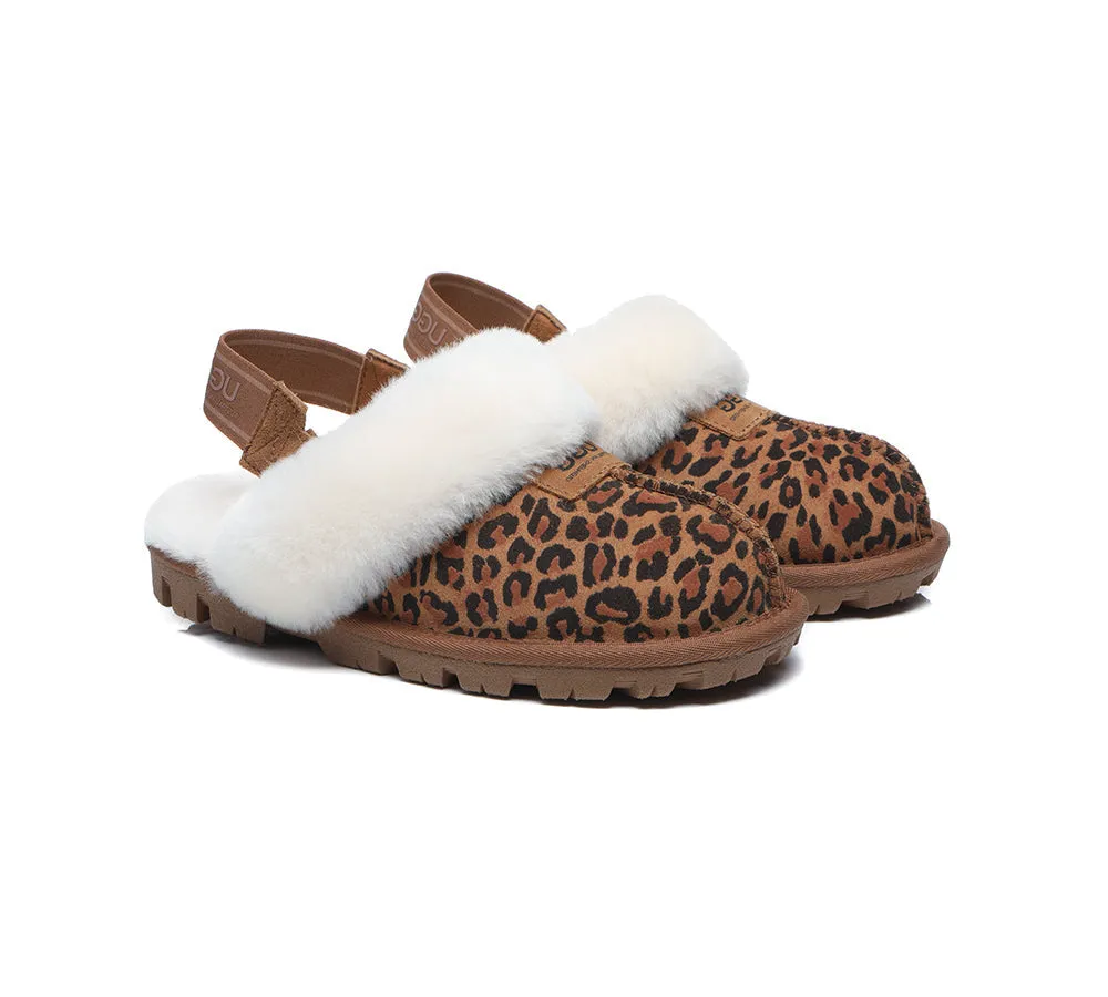 UGG AUSTRALIAN SHEPHERD Sheepskin Wool Removable Strap Slingback Slippers Suzie