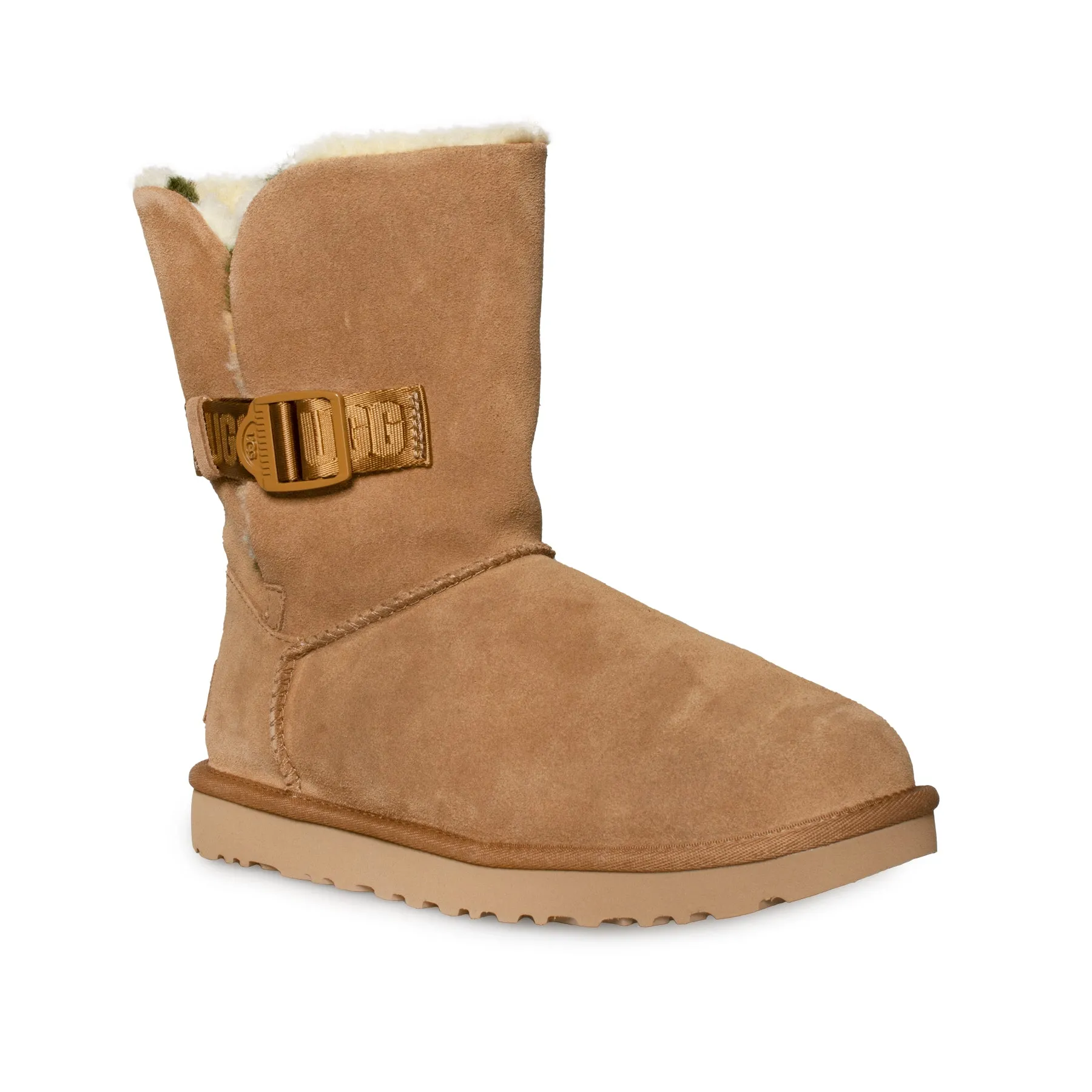 UGG Bailey Buckle Cali Collage Chestnut Olive Boots - Women's