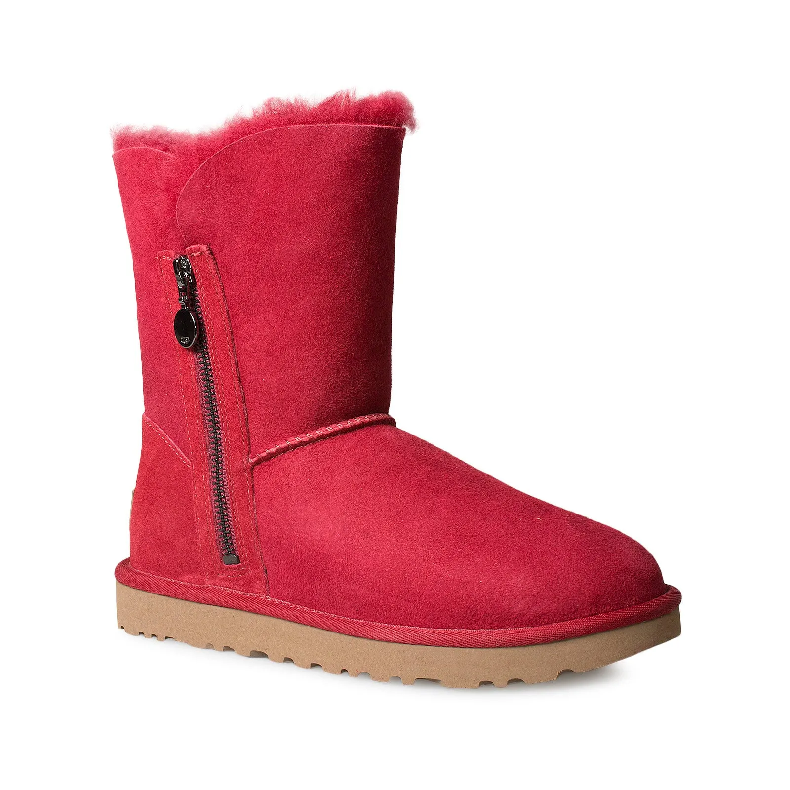 UGG Bailey Zip Short Kiss Red Boots - Women's