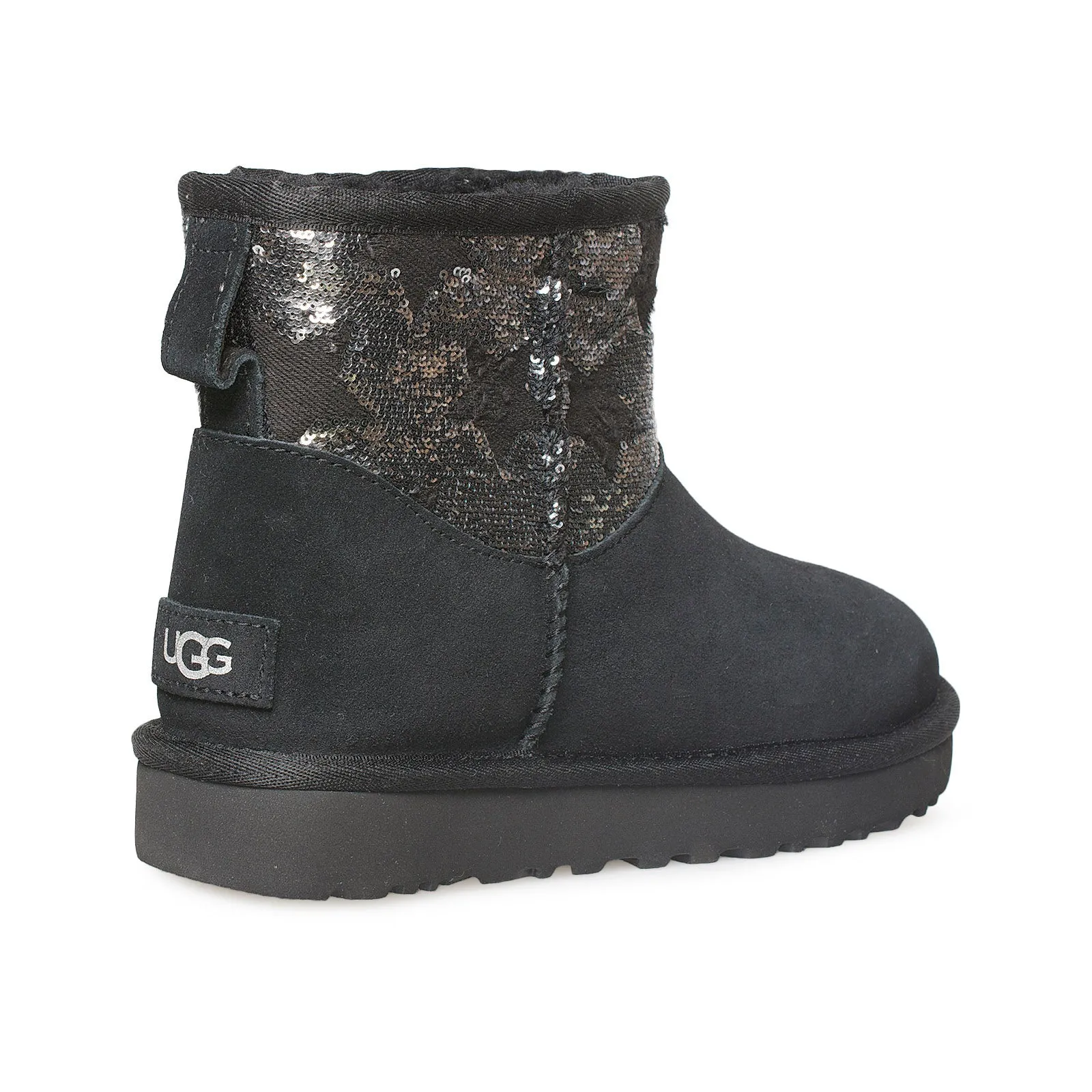 UGG Classic Mini Sequin Stars Black Boots - Women's