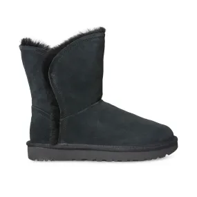 UGG Classic Short Fluff High Low Black Boots - Women's