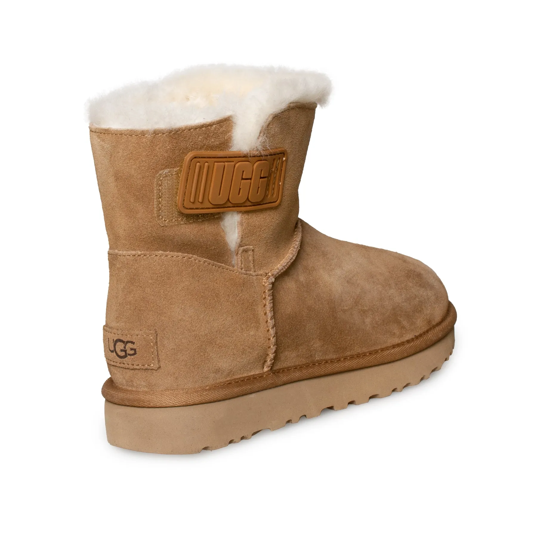 UGG Mini Bailey Logo Strap Chestnut Boots - Women's