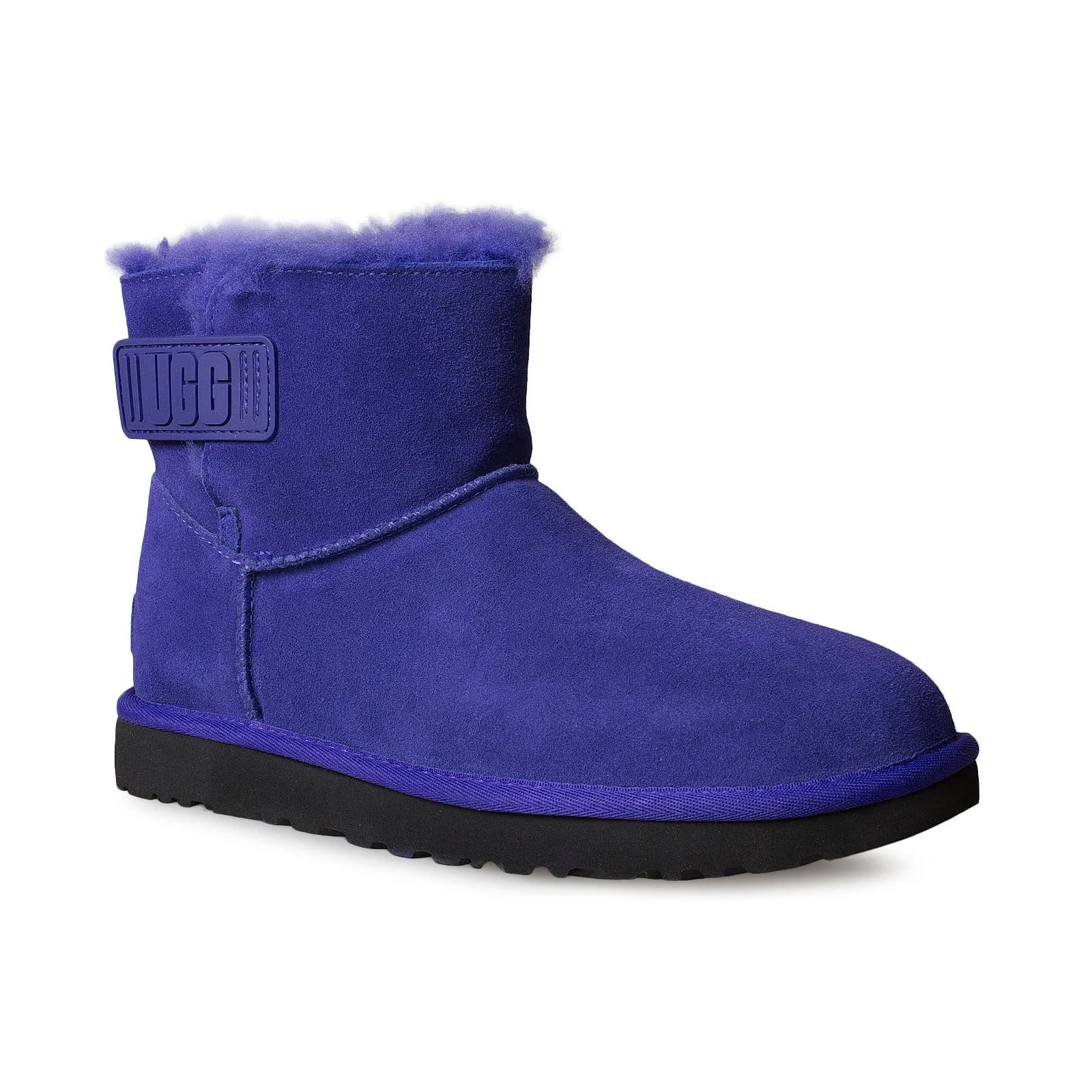 UGG Mini Bailey Logo Strap Violet Night Boots - Women's