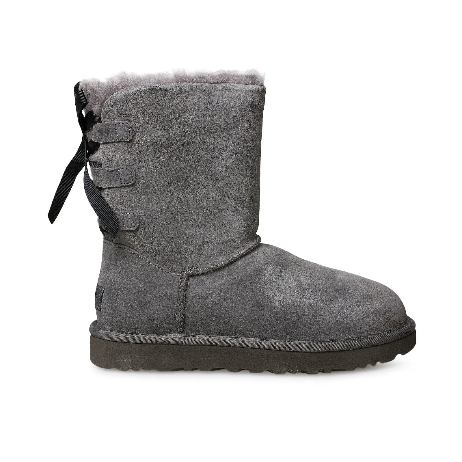 UGG Short Continuity Bow Charcoal Boots - Women's