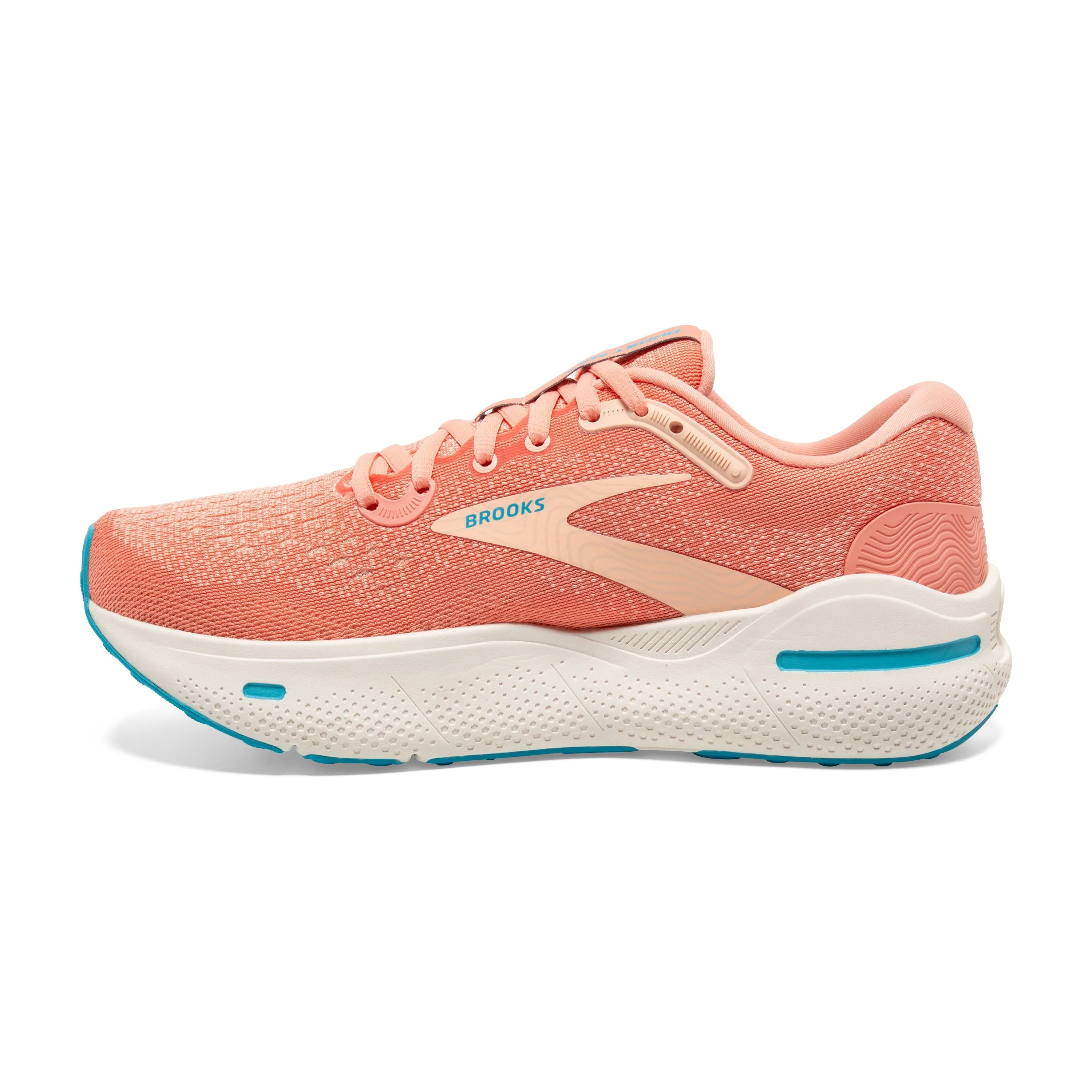 W Brooks Ghost Max Papaya/Apricot/Blue