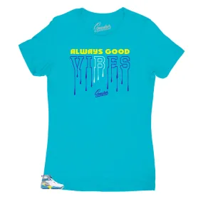 Women's White Aqua 8 Shirt - Always Good - Teal